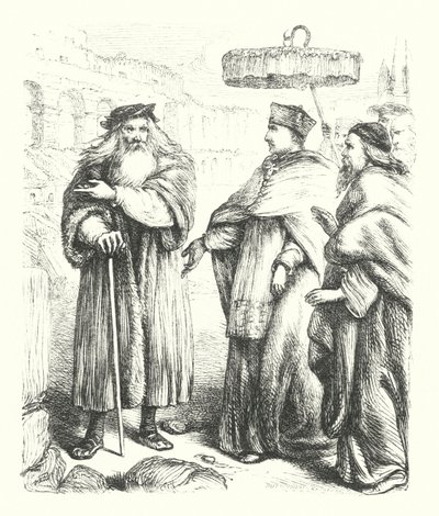 Michael Angelo i Colosseum (gravering) av Henry Courtney (after) Selous