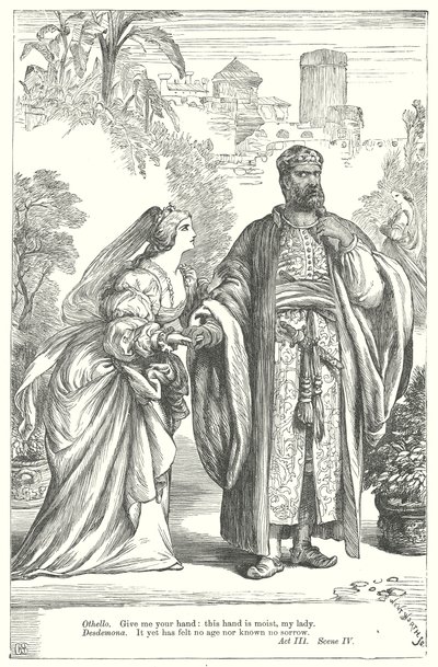 Othello (gravering) av Henry Courtney (after) Selous