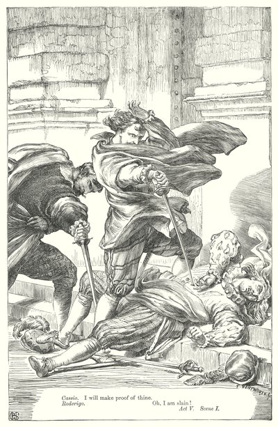 Othello (gravering) av Henry Courtney (after) Selous
