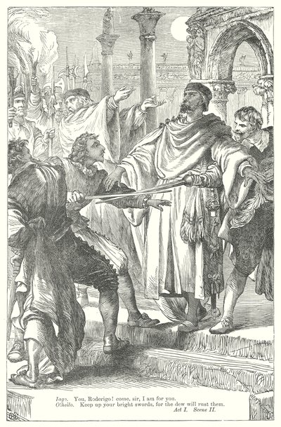 Othello (gravering) av Henry Courtney (after) Selous
