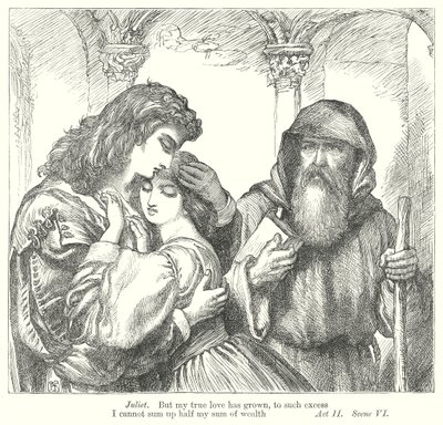 Romeo og Julie (gravering) av Henry Courtney (after) Selous