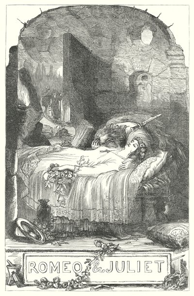 Romeo og Julie (gravering) av Henry Courtney (after) Selous