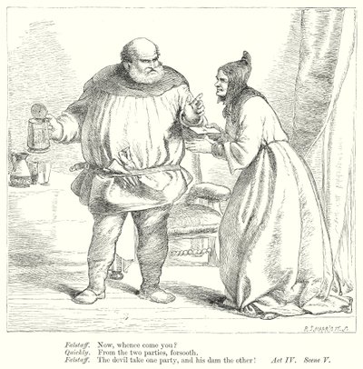 De muntre konene fra Windsor (gravering) av Henry Courtney (after) Selous