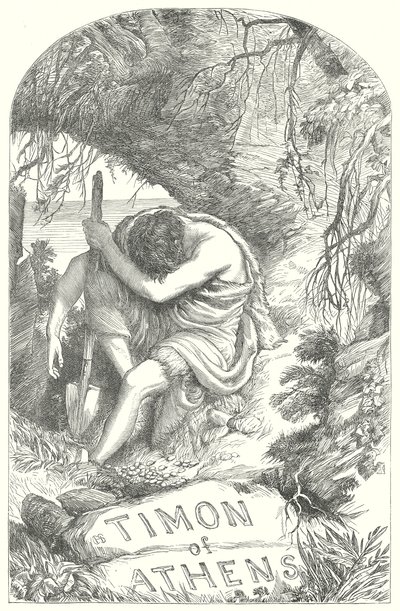 Timon av Athen (gravering) av Henry Courtney (after) Selous