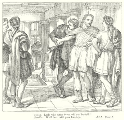 Timon av Athen (gravering) av Henry Courtney (after) Selous