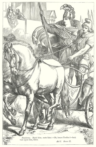 Troilus og Kressida (gravering) av Henry Courtney (after) Selous