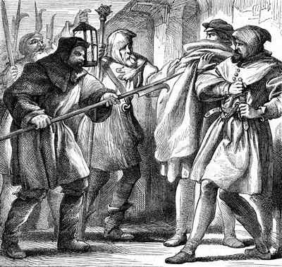 Scene fra Shakespeares Much Ado about Nothing, 1870 av Henry Courtney Selous