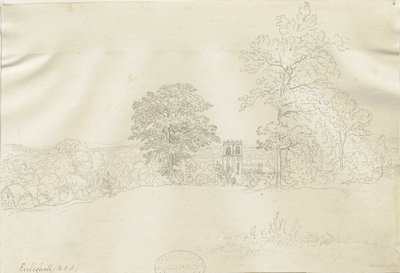 Eccleshall Village: pennetegning, nd [1788-1855] (tegning) av Henry Curzon Allport