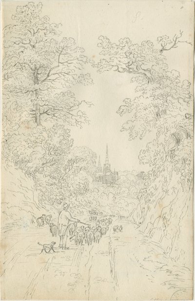 Lichfield Cathedral - South East View av Henry Curzon Allport