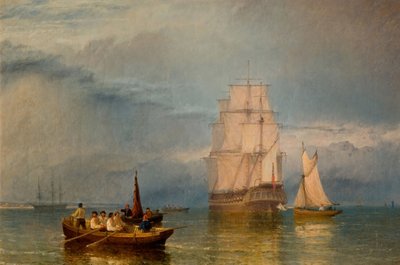 In Port - A Calm, 1856. av Henry Dawson