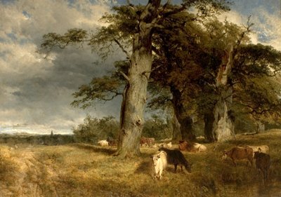 Landskap i Dukeries, Nottinghamshire, 1850 av Henry Dawson