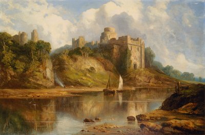 Pembroke Castle (olje på lerret) av Henry Dawson