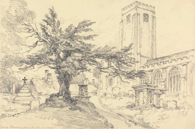 Berry Pomeroy kirke av Henry Edridge