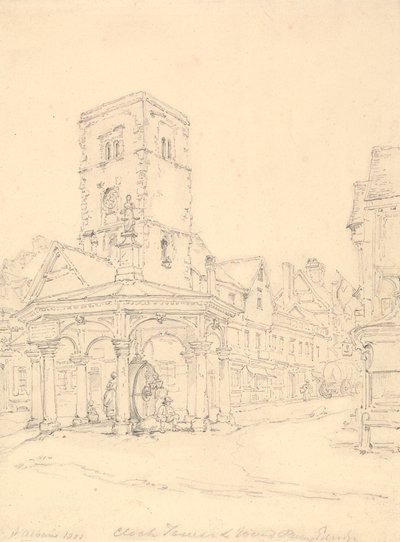 Klokketårnet, St. Albans kloster av Henry Edridge