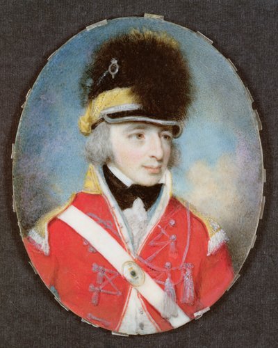 Miniatyr av en ukjent offiser, ca. 1797 av Henry Edridge