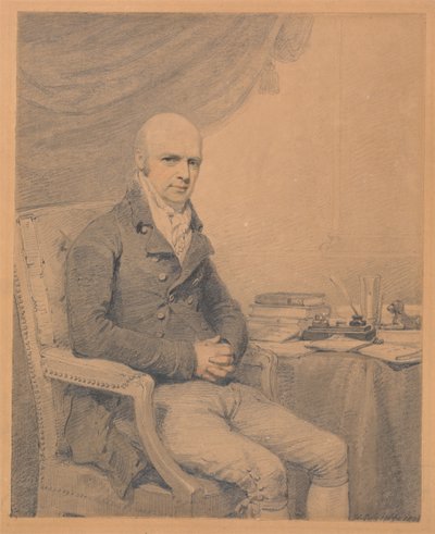 Portrett av Thomas Estcourt Esq. fra Estcourt av Henry Edridge