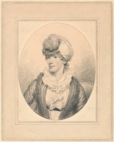 Portrett av en ung dame i en turban av Henry Edridge