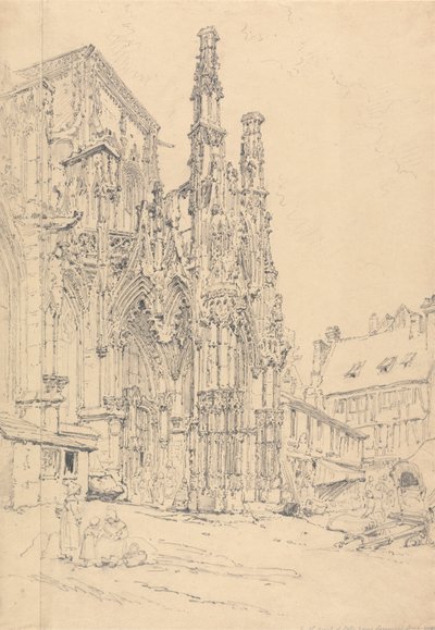 South Porch of Notre Dame, Louviers av Henry Edridge