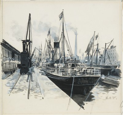 Laster i Pomona Dock av Henry Edward Tidmarsh