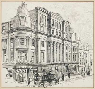 Newall's Buildings, Market Street, stedet for den nåværende Royal Exchange av Henry Edward Tidmarsh