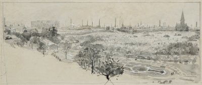 Phillips Park Cemetery og Bradford Road Gas Works av Henry Edward Tidmarsh