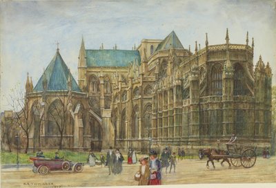 Utsikt over kapellet til Henry VII i Westminster Abbey, 1913 (wc på papir) av Henry Edward Tidmarsh