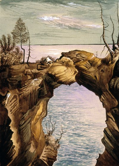 Landskap (wc på papir) av Henry Francis Ainslie