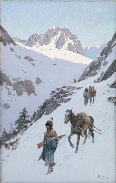 En vellykket jakt, 1906. av Henry Francois Farny