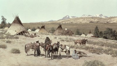 Indisk leir, 1892 av Henry Francois Farny