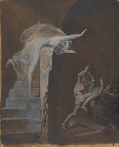 Ariadne ser på Theseus' kamp med Minotauren av Johann Heinrich Füssli