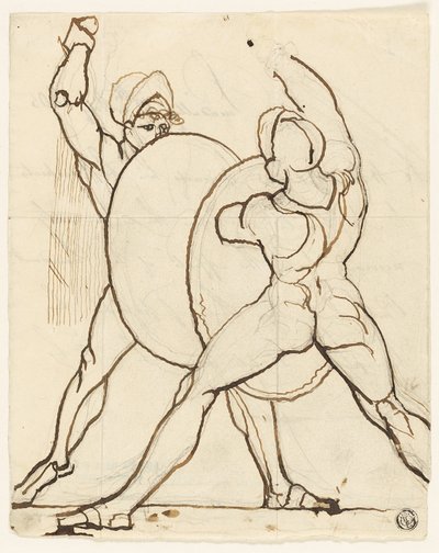 Kamp mellom to grekere av Johann Heinrich Füssli