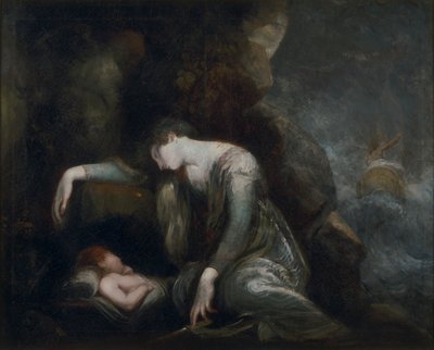 Dana? og Perseus på Seriphos(?) av Johann Heinrich Füssli