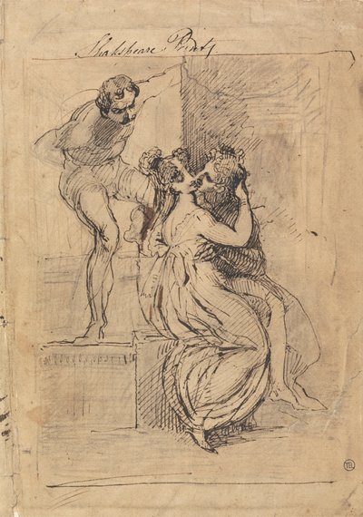 Figur lener seg over trapper av Johann Heinrich Füssli