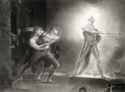 Hamlet, Act I, Scene IV, av William Shakespeare (1564-1616) gravert av Robert Thew (1758-1802) av Johann Heinrich Füssli