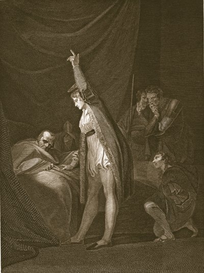 The Death of Cardinal Beaufort, gravert av W. Bromley, illustrasjon fra David Humes 