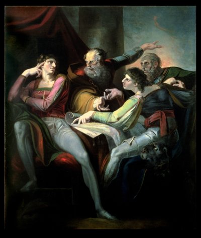 Tvisten mellom Hotspur, Worcester, Mortimer og Glendower, 1784 av Johann Heinrich Füssli