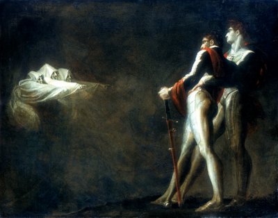 De tre heksene dukker opp for Macbeth og Banquo, sent på 1700-tallet av Johann Heinrich Füssli