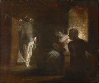Undine går inn i huset til fiskeren og hans kone, 1821 av Johann Heinrich Füssli