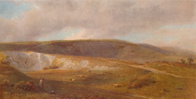 A Chalk Pit on the Downs, nær Eastbourne, 1871, 1935 av Henry George Hine
