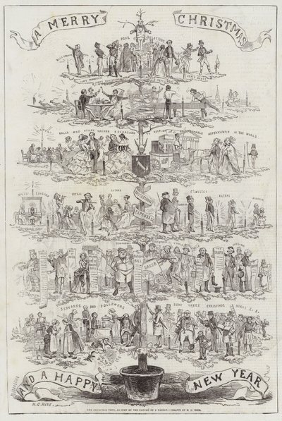 Juletreet, sett av en familiefar av Henry George Hine