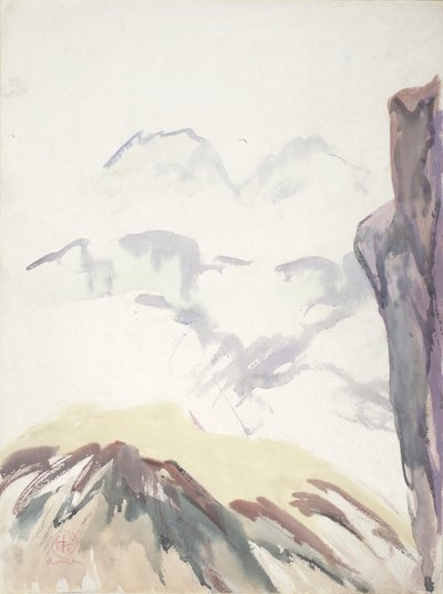 Mountain Study (akvarell på papir) av Henry George Keller