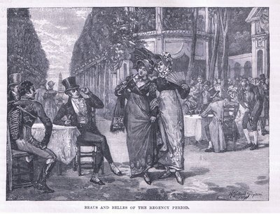 Beaus og belles fra Regency-perioden rundt 1818 av Henry Gillard Glindoni