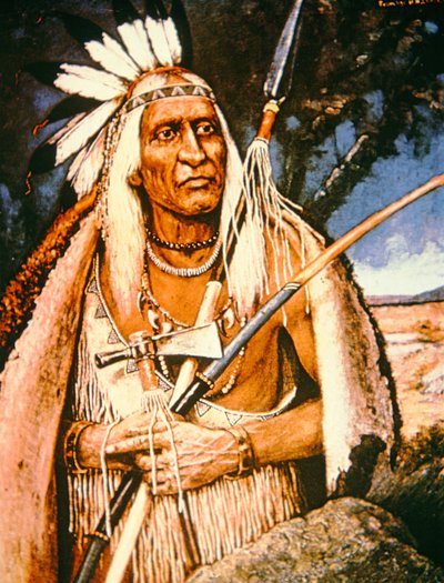 Iroquois Chief (olje på lerret) av Henry H. Cross