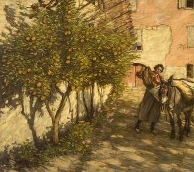 Å samle appelsiner, 1929 av Henry Herbert La Thangue