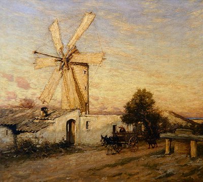 Måneoppgang i Spania, Buger, Mallorca av Henry Herbert La Thangue