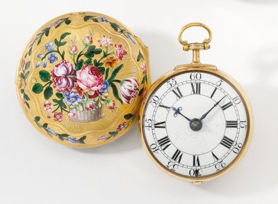 Parkasse openface verge-klokke, 1758 av Henry Hindley