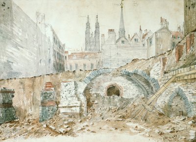 Deler av basilikaen sent på 1.-tidlig 2. århundre i City of London av Henry Hodge