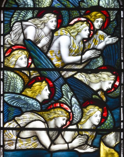 Angels, Adoration of The Lamb, 1884 (farget glass) av Henry Holiday