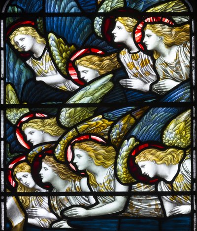 Angels, Adoration of The Lamb, 1884 (farget glass) av Henry Holiday