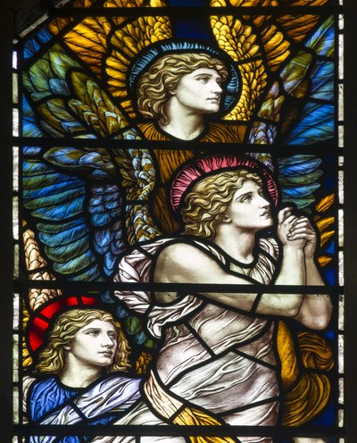 Buckland, St Mary, James Powell & Sons, Henry Holiday, The Barcote Chapel, Praising Angels, 1889 av Henry Holiday